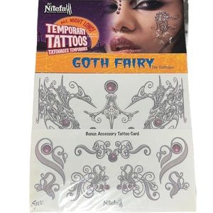 Nitefall Temporary Costume Tattoos Goth Fairy